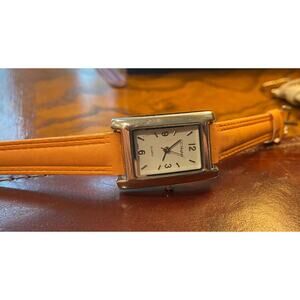 Women's 20mm Silver Tone CC Hughes Watch, Peach Band